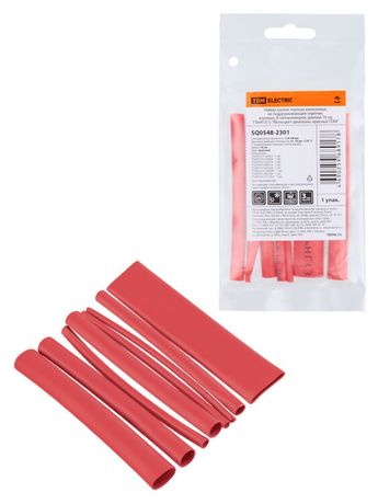 Набор трубок термоусаживаемых, клеевых "Моноцвет-диапазон, красный " | SQ0548-2301 TDM