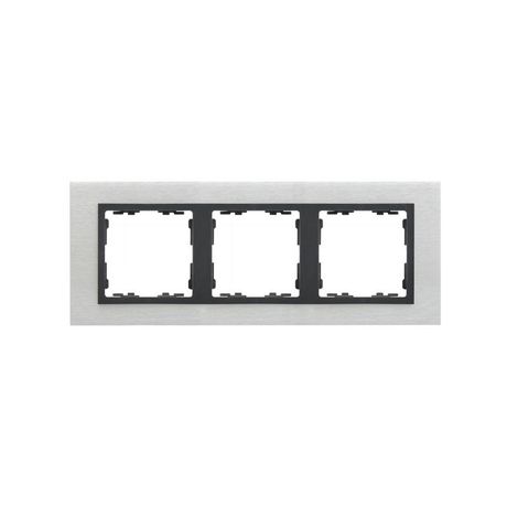 Рамка 3-м Simon82 Nature матов. сталь вставка графит Simon 82837-31