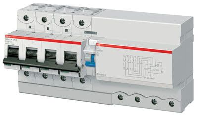 Выключатель автоматический дифференциальный DS804N 4п 125А C 300мА тип A (13 мод) | 2CCA894005R0844 ABB