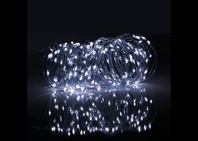 Светильник светодиодный садовый SLR-G03-100W нить 100LED холод. бел. на солнечн. батарее ФАZА 5033313 ФАЗА