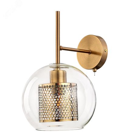 Бра MANCHESTER E27 1х60Вт Металл Бронза - A7620AP-1AB Arte Lamp