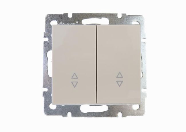 Переключатель проходной 2-кл. СП Rain IP20 крем. LEZARD 703-0388-106