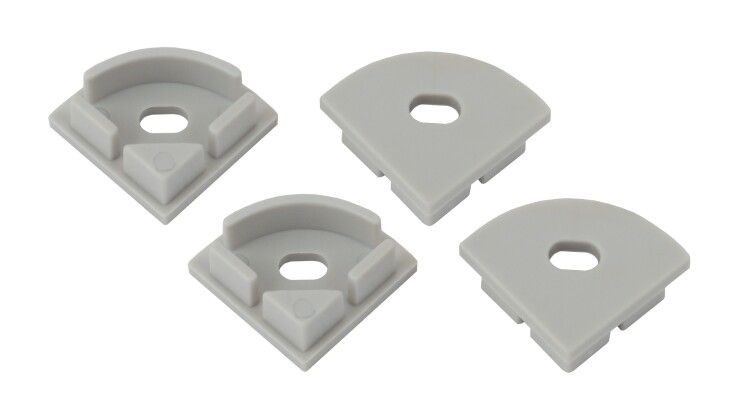 Набор заглушек для профиля CAB280, 4 сквозные круглые (500/24000) ЭРА - Б0039452