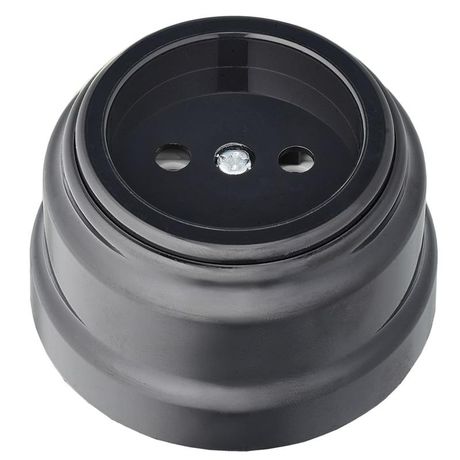 Розетка 1-м ОП РЕТРО 16А без заземл. Bylectrica РА16-0201 черный