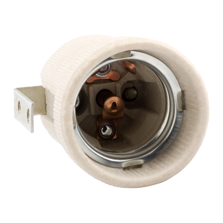 Патрон электрич. E27 керамич. с держателем IP20 КЭАЗ 150923