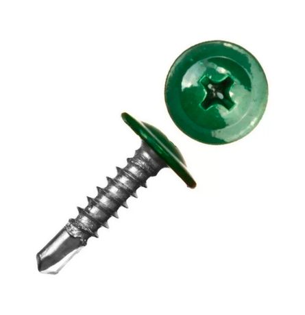 Саморез ШСММ св. 4,2х16 т.зел. KP RAL 6005 (20 шт) - пакет ( 0,036 кг) | 125490 Tech-KREP