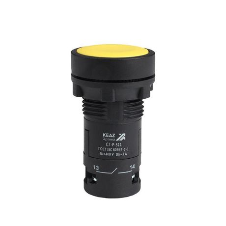 Кнопка OptiSignal Compact D22 C7-P-511 желтая 1НО+1НЗ XB7NA55 | 362052 КЭАЗ 362046