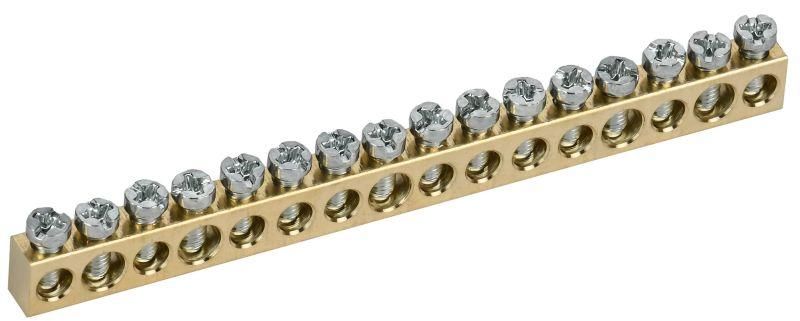 Шина нулевая 6х9 16 отверст. TEKFOR IEK TF-KP00D-SN-16