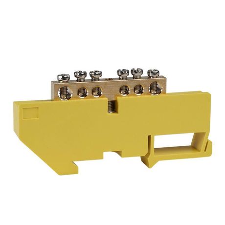 Шина нулевая с изолятором OptiKit BB-D-PE-DIN-6-6х9 желтый | 277855 КЭАЗ