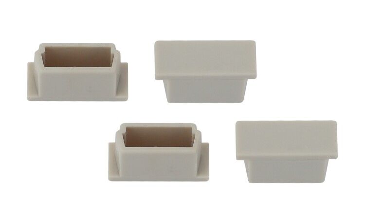 Набор заглушек для профиля CAB251, 4 глухие (500/24000) ЭРА - Б0039443