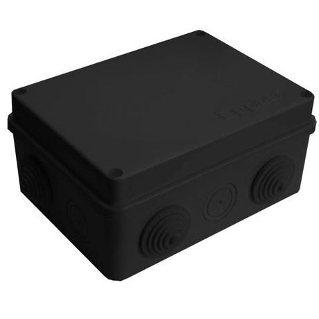Коробка распределительная ОП 150х110х70мм 10 выходов 6 гермовводов крышка на винтах материал - полипропилен IP54 черн. Epplast 210300 Электропромпласт