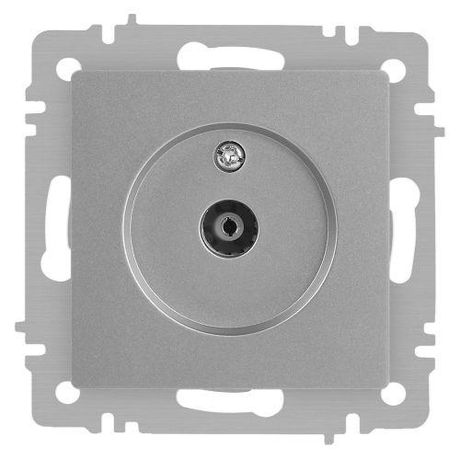 Розетка телевизионная одиночная TV СП Accent 6-301-03 IP20 алюм. Intro Б0063607 ЭРА