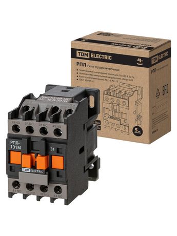 Реле промежуточное РПЛ-131М УХЛ4Б, 16А, 36В 50Гц, 3НО+1НЗ | SQ0701-0507 TDM