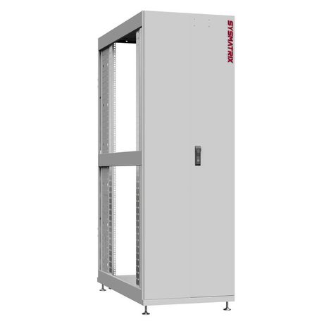Шкаф серверный 48U 600х1070 передняя дверь: двустворчатая глухой металл IP51. задняя без. боковые панели: цвет: серый RAL7035 - NS 6148.7500 SYSMATRIX