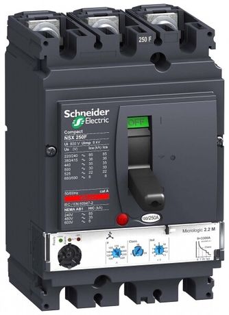 Выключатель автоматический 250А 36кА NSX250F MICROLOGIC2.2М 250A 3P3D эл.р - LV431160 Schneider Electric