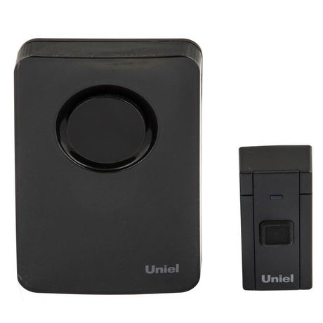 Звонок беспроводной UDB-014W-R1T1-36S-100M-BL 36 мелодий радиус действия 100м блист. корпус черн. Uniel UL-00006433
