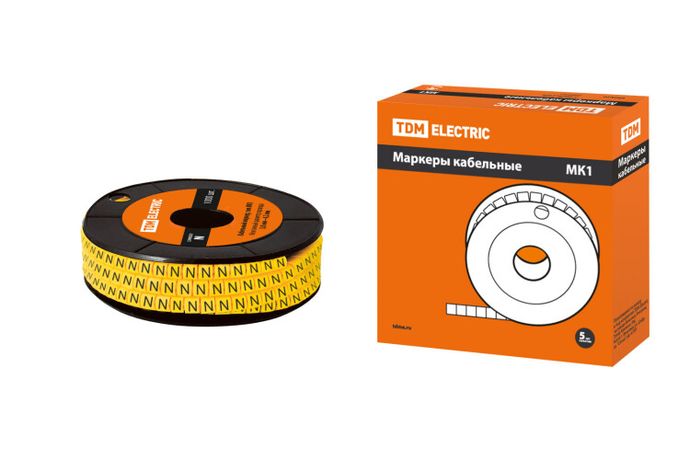 Маркер МК1 - 2,5мм символ "N" 1000шт/ролл | SQ0511-0025 TDM