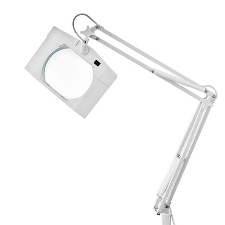 Лупа на струбцине , квадратная, 3D, с подсветкой, белая | 31-0101 REXANT MEET