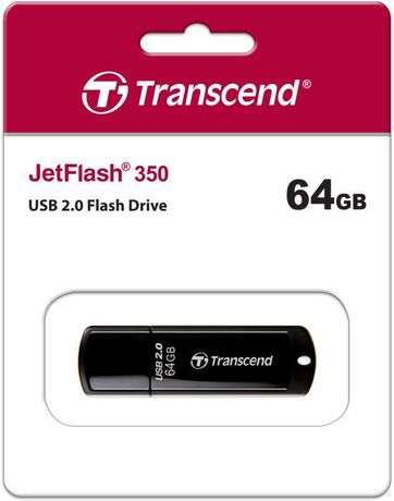 Флеш-накопитель TS64GJF350 64GB JetFlash 350 (Black) USB 2.0 Transcend 1000501715