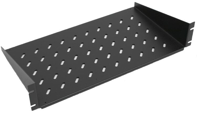 Полка угловая WZ-5714-52-00-161 1U x 446 350 mm (до 6 кг), цвет черный (RAL 9005) | 47894 Zpas