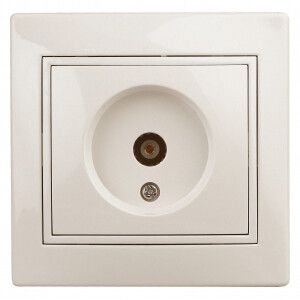 Розетка телевизионная одиночная TV СП Plano 1-301-02 IP20 сл. кость Intro Б0027618 ЭРА