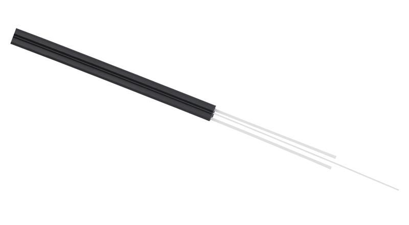 Кабель волоконно-оптический 9/125 одномодовый, 1 волокно, усилен двумя стеклопрутками, FTTH (fiber to the home), внутренний/внешний, (-40C ~ +60), LSZH, черный - FTTH-9-01-1-LSZH-IN/OUT-40 Cabeus 9683c