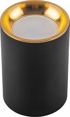 Светильник спот накладной под лампу ML175 MR16 35W, 220V, GU10, черный, золото | 32633 FERON