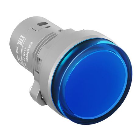 Сигнальная лампа со встроенным диодом 220В, синяя, зажим Push-In - M22L-F220BPU ДКС DKC (ДКС) арт. M22L-F220BPU
