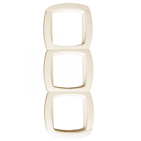 Париж Рамка 3-местная вертикальная бежевая EKF Simple | ESM-V-303-20