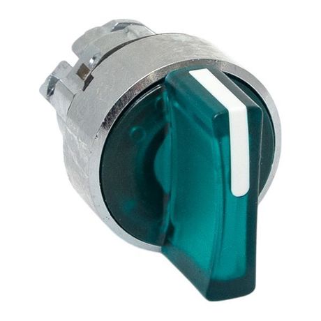 Исполнительный механизм переключателя ХB4 зеленый на 2 положения с фиксацией, подсветкой короткой ручкойой IP65 - XB4BD2FL-G-65 EKF
