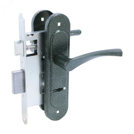 Замок врезной Птимаш ЗВ9-407 с пружиной зеленый муар с/руч - 13364 ПТК