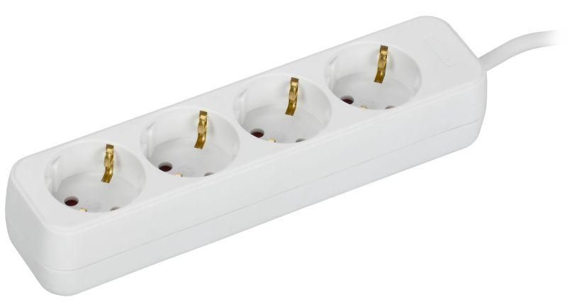 Удлинитель 4х3м 10А У04 ПВС 3х1 бел. UMA IEK UM-YP10-10-04-03-Z-K01