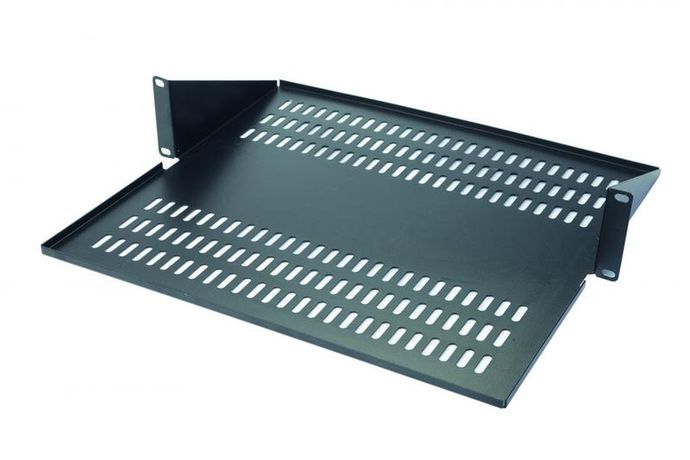 Полка консольная 2U, до 15 кг, с центральным креплением, глубина 400 мм | 60A-02-40-20BL Eurolan