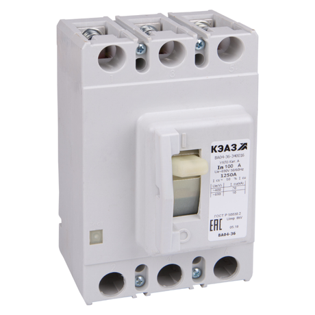 Выключатель автоматический 250А 3000Im ВА04-36-340016 УХЛ3 690В AC КЭАЗ 107572