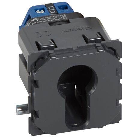 Выключатель 1-кл. 2п 2мод. СП Celiane 6А IP41 230В с ключом 2 полож. механизм сер. Leg 067009 Legrand