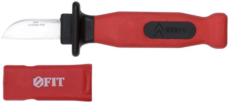 Нож изолированный 1000 В, нерж.сталь, 200 мм, лезвие 50 прорезин.ручка - 10605 РОС