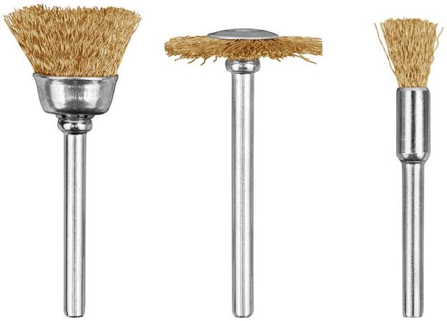 Корщетка латунированная набор 3 шт FIT 36904 РОС