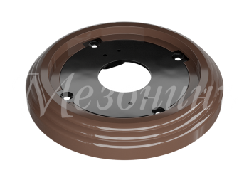 Рамка одноместная пластиковая, D 92x14 мм, цвет - какао, серия УСАДЬБА, ТМ МЕЗОНИНЪ | GE30701-70 Greenel