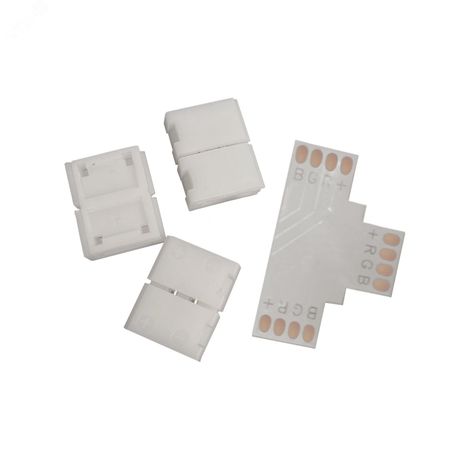 Набор коннекторов для светодиодной LED ленты 3014/5050/5060/5630 12 В 10 мм Т-образный коннектор RGB IP20 Basic Gauss - BT430