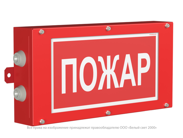 Белый свет a26190 Оповещатель пожарный световой BS-CANRON-10-F1-24