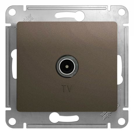 Механизм проходной TV розетки Glossa 4DB шоколад SchE GSL000892 APC