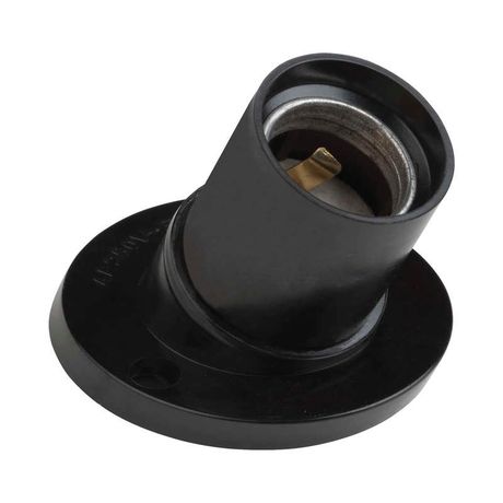 Патрон настенный прямое основание Карболитовый Цоколь Е27 TM Uniel ULH-02-E27W-Bakelite - 11021