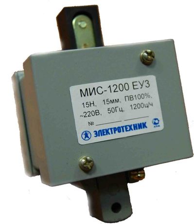 Электромагниты МИС-1200 ЕУ3, 220В, толкающее исполнение, ПВ 100%, IP20, с жесткими выводами, электромагнит (ЭТ) | ET502255 Электротехник