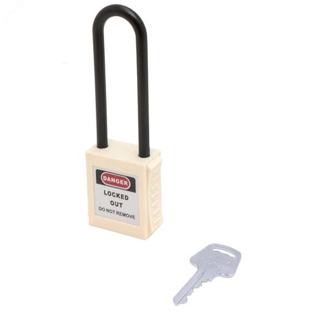 Замок безопасности навесной нейлоновая дужка BD-G36 White - 10264 ПТК