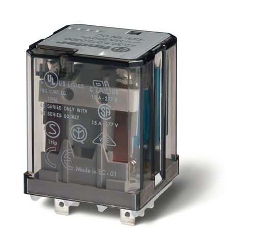 Силовое электромеханическое реле; монтаж в розетку или наконечники Faston 187 (4.8х0.5мм); 2NO 16A | 623291250360 Finder 62.32.9.125.0360