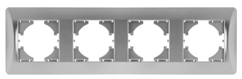 Рамка 4-местная Ugra, серебро - С1140-004 GUSI