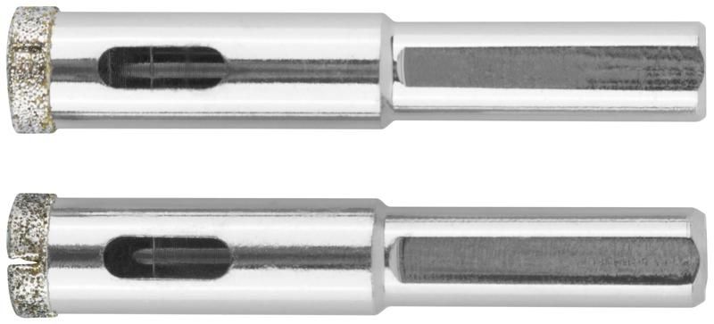 Коронки кольцевые по керамограниту камню и кафелю алмазные набор 12х65мм (уп.2шт) FIT 16204 РОС