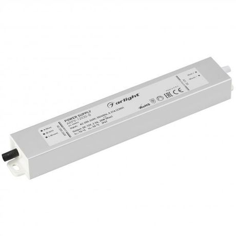 Блок питания ARPV-12030-B (12V, 2.5A, 30W) (ARL, IP67 Металл, 3 года) - 020003 Arlight