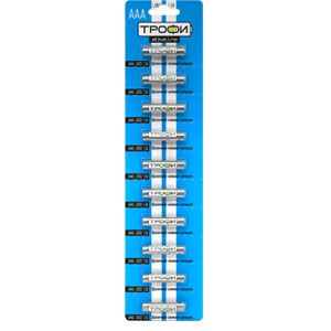 Батарейка щелочная (алкалиновая) LR03-10BL strip (100/1000/28000) (AAA) | C0034051 ТРОФИ