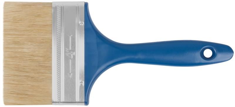 Кисть флейцевая ''Модерн'', натур.светлая щетина, пластиковая ручка 4'' (100 мм) - 01158 РОС